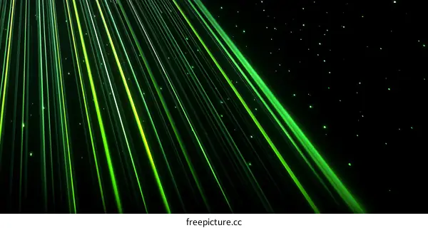 Abstract Green Light Rays Background Design