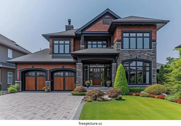 Large luxury house with modern design