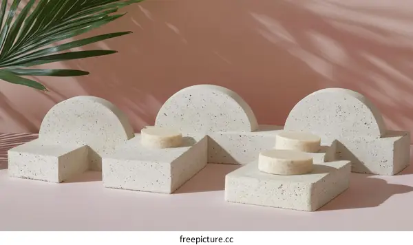 Modern Minimalist Soap Display with Geometric Forms