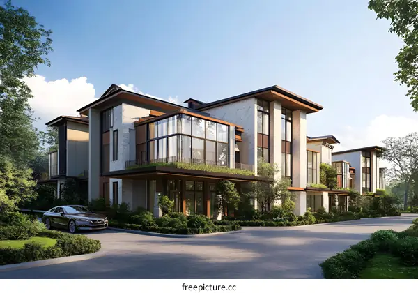 Modern Minimalist Home Exterior Design With Lush Greenery