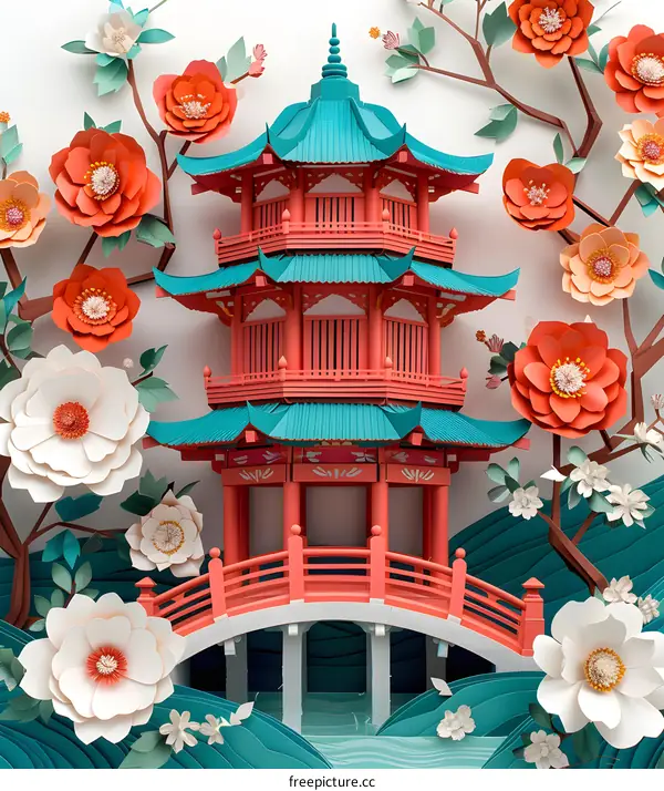 Papercut Pagoda and Bridge