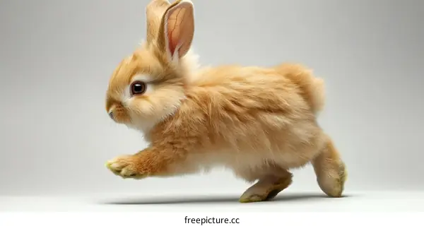 Adorable Baby Bunny in Action