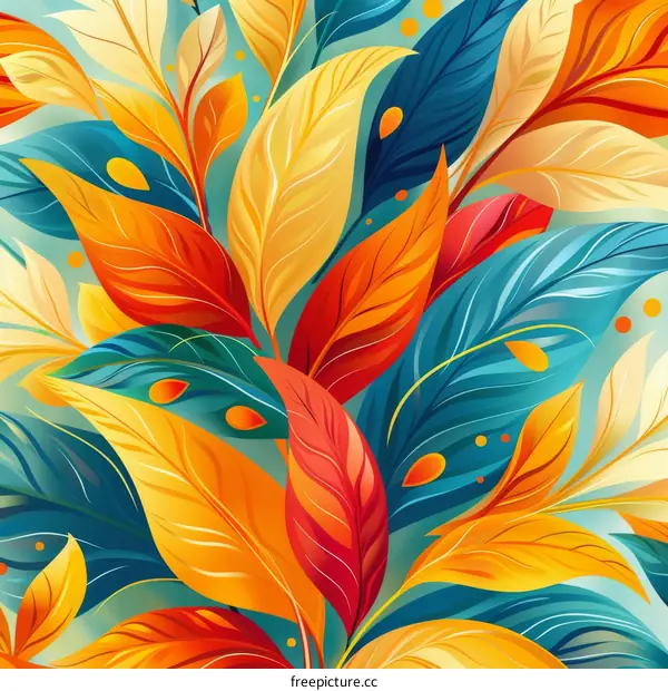 Colorful leaves background