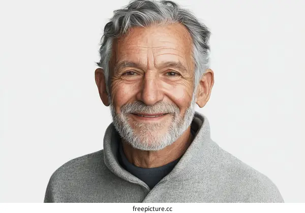 Portrait of a Smiling Senior Caucasian Man