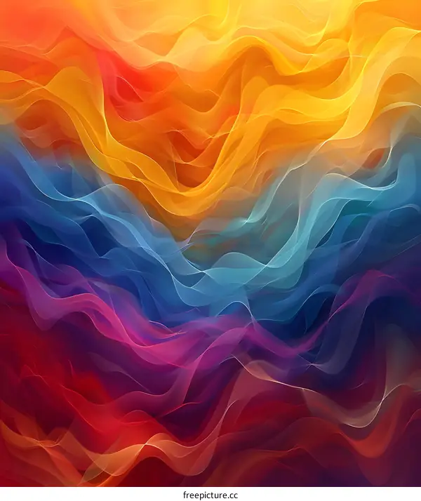 Abstract Colorful Waves Background
