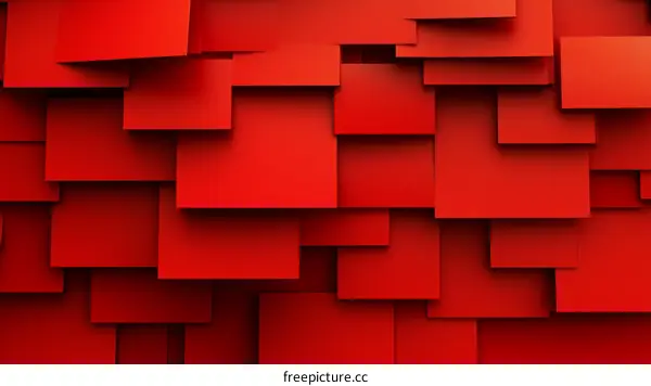 Abstract Geometric Red Shapes Background