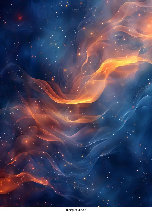 Blue and orange abstract background
