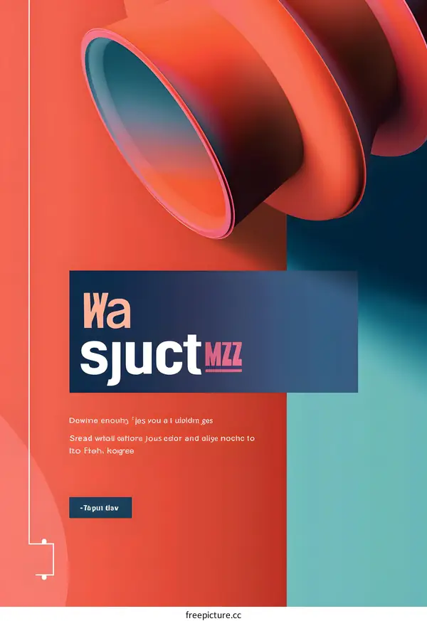 Abstract Geometric Shapes in Red, Blue, and Green