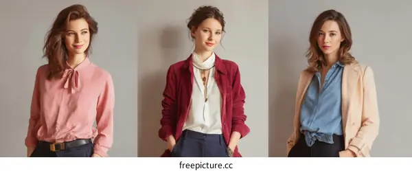 Three Women in Stylish Business Outfits