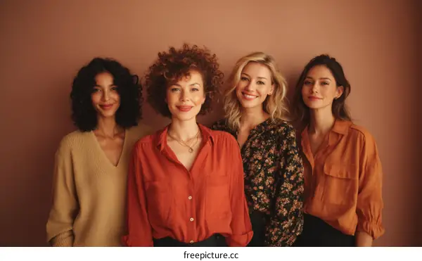 Four Women Smiling Together in Solidarity