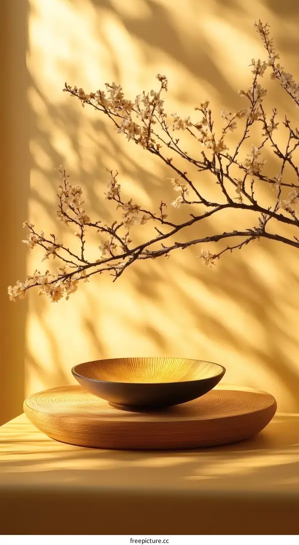 Elegant Wooden Bowl and Tray Arrangement