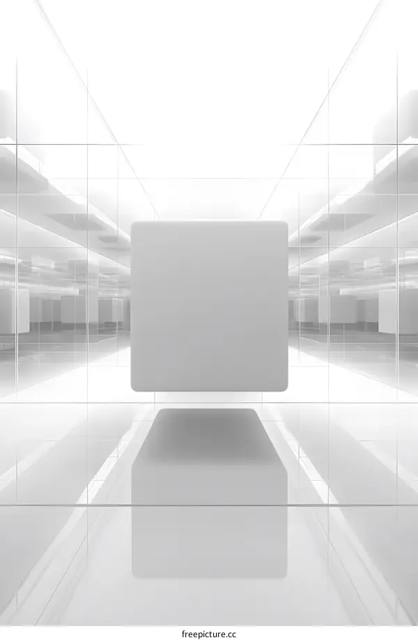 White Cube in a Glass Room Minimalist Modern Design