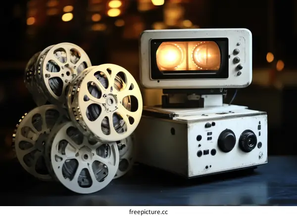Vintage Film Reels and Projector