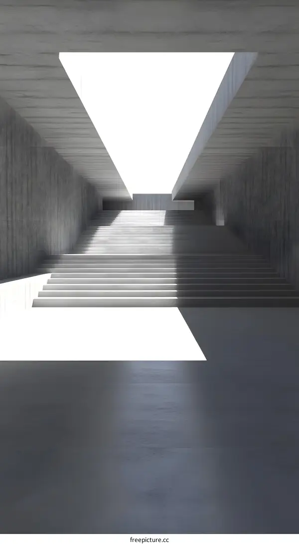 Concrete Staircase with Skylight