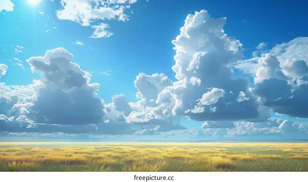 Vast Field Under a Magnificent Sky