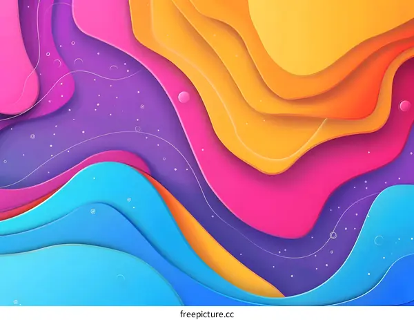 Abstract Colorful Papercut Background
