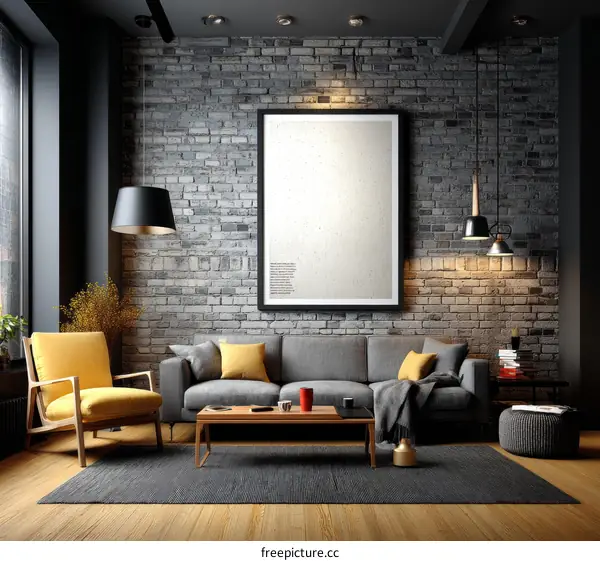 Modern Living Room Interior Design Illustration