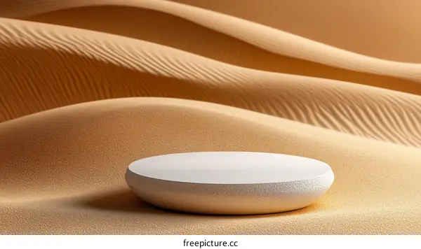 Desert Scene with White Display Pod