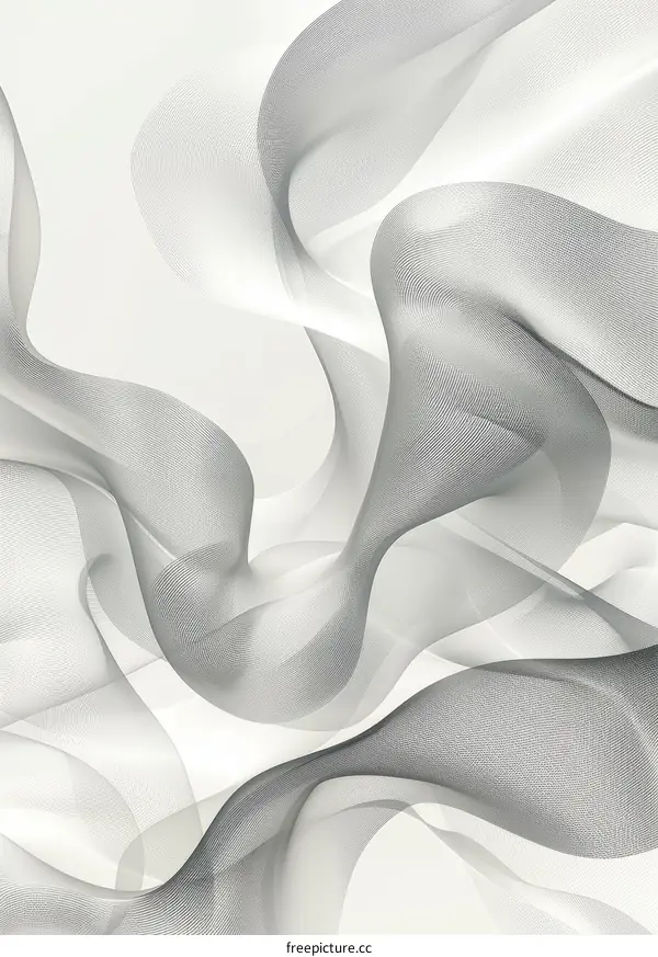 Silver gray flowing curves