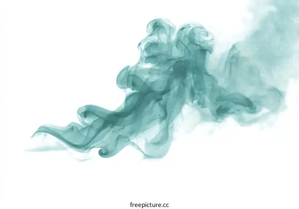 Abstract Teal Smoke Pattern Design