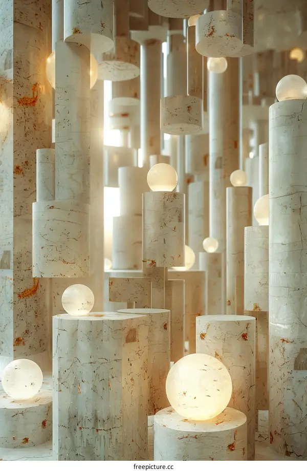 Abstract Cylindrical Structures with Light