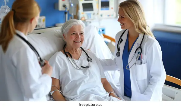 Medical Consultation in Hospital Room