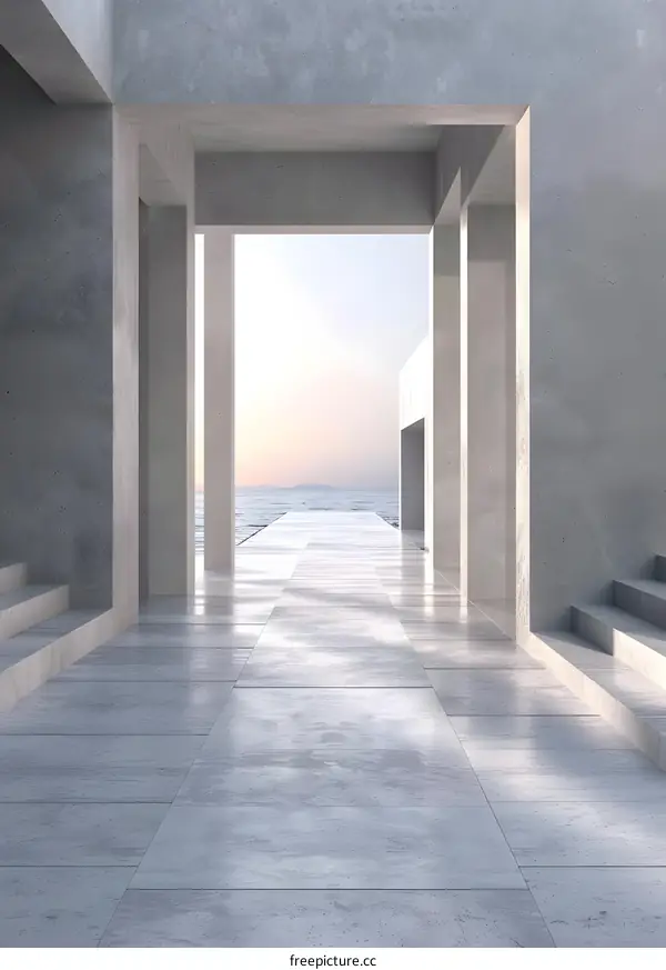 Minimalist Concrete Architecture With Ocean View