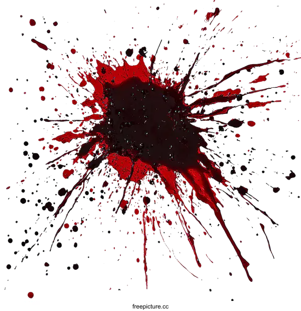 [Transparent Background PNG]Blood Spatter Illustration on White Background