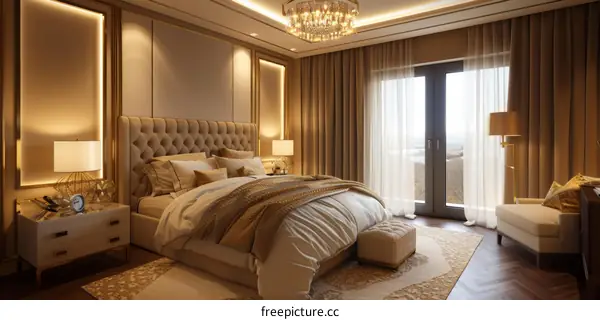 Luxury Bedroom Interior Design Illustration
