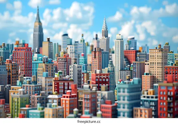 New York City Skyline in 3D