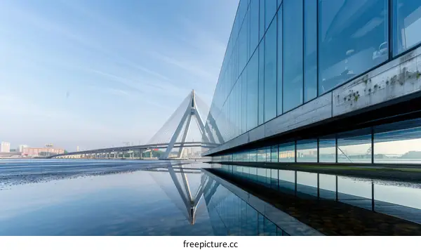 The Erasmus Bridge and the New Luxor Theater in Rotterdam, Netherlands