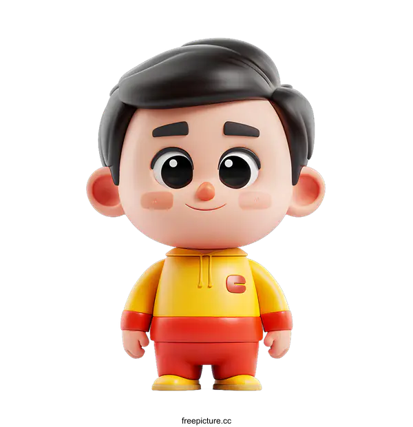 [Transparent Background PNG]3D cartoon character of a boy