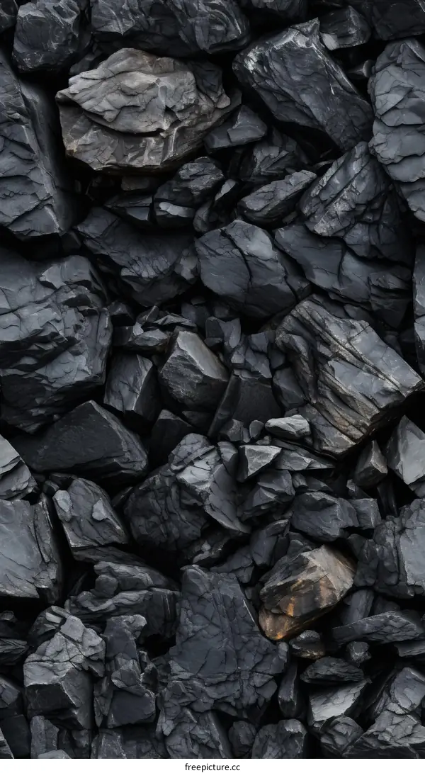 Black rough stones texture background