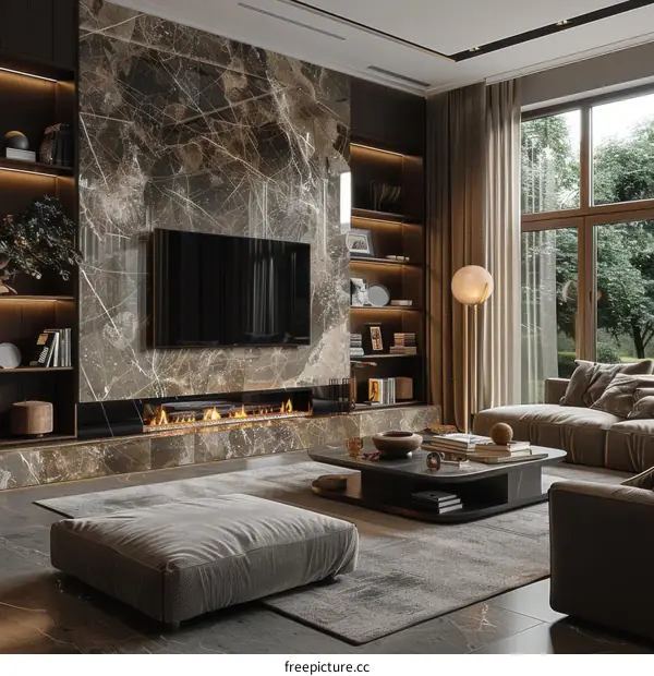Stylish modern living room with minimalist design