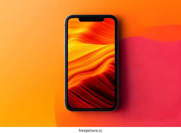Orange and Red Abstract Phone Wallpaper