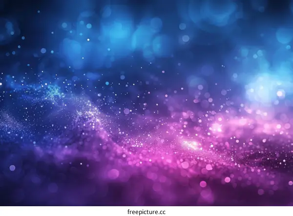 Abstract shiny vivid purple and blue light with glitter background