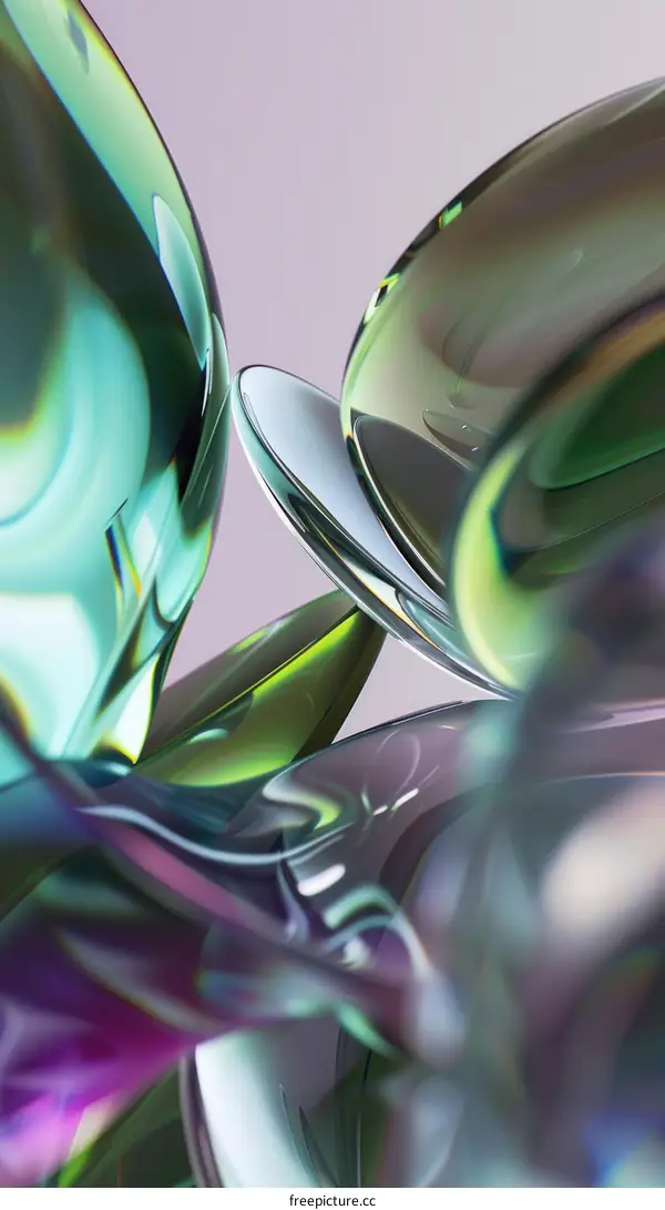Abstract 3D rendering of glassmorphism