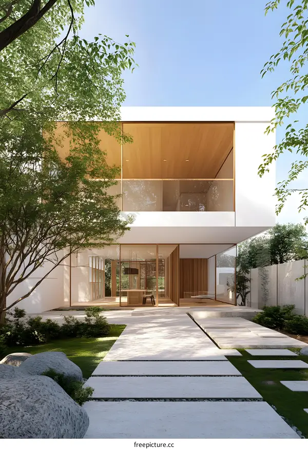Modern Home with Minimalist Design and Greenery