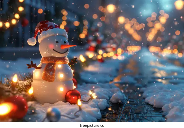 Snowy Christmas Snowman