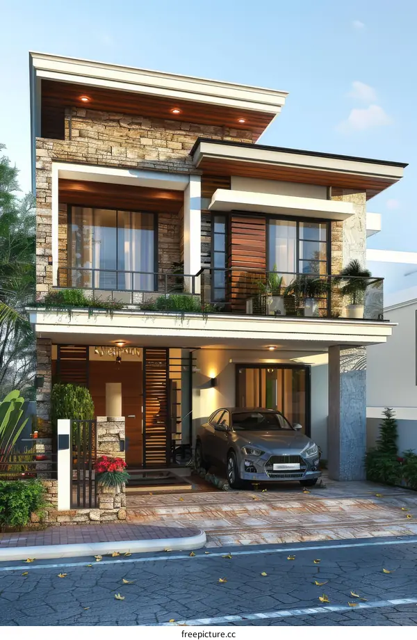 Modern Townhouses with Courtyard and Garden