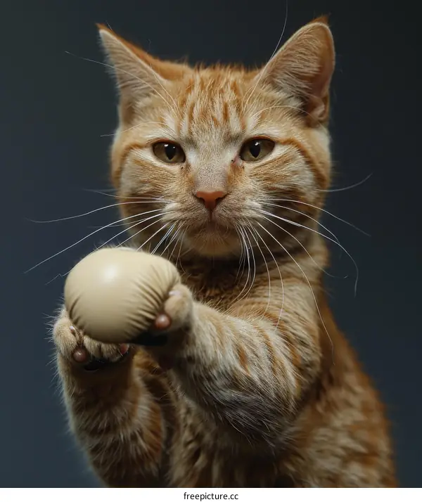 Ginger Cat is Ready for a Boxing Fight