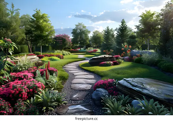 Garden landscape design renderings