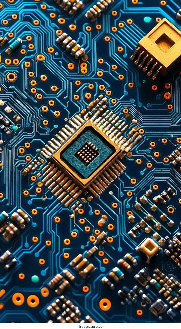 Close-up of Electronic Circuit Board