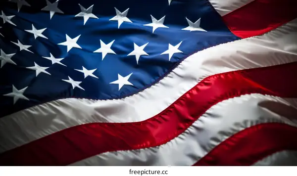Close up of the American flag