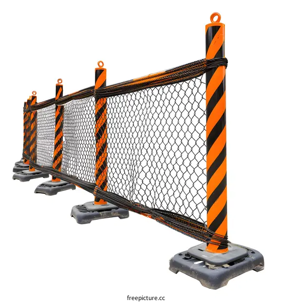 Orange and Black Construction Fence