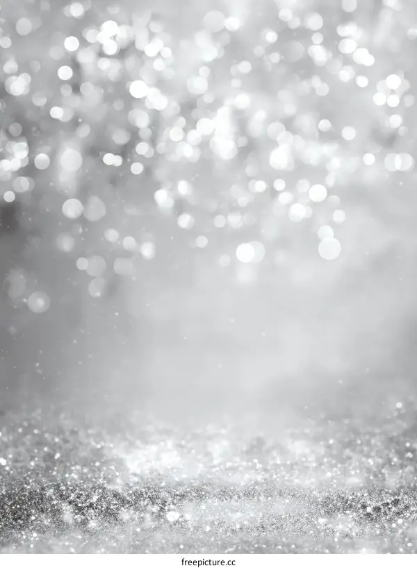 Silver Sparkle Background with Glitter