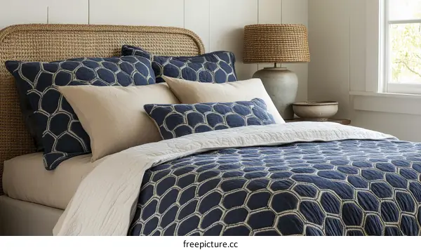 Bedroom Bedding with Geometric Pattern