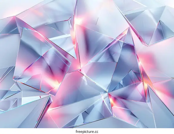 Pink and Blue 3D Fractal Crystals