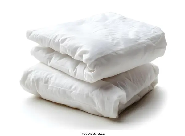 Stack of White Cotton Fabric