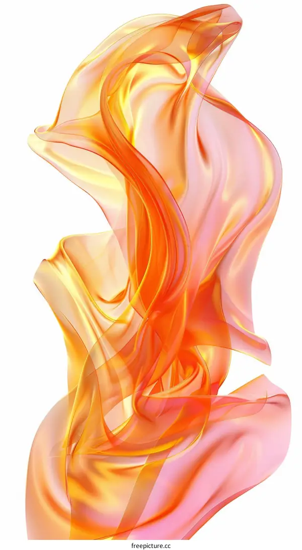 Colorful 3D rendering of an abstract shape